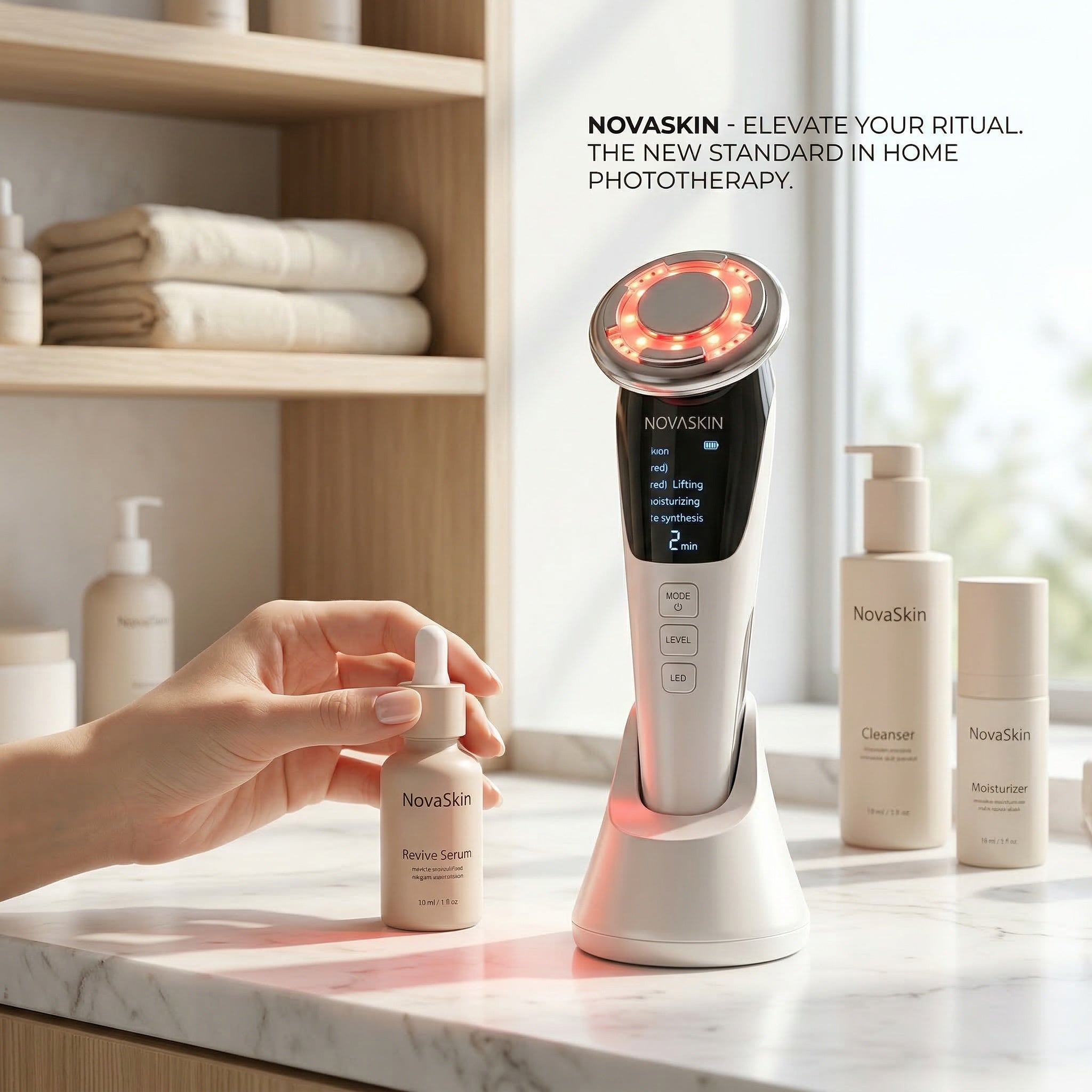 NovaSkin Ultrasonic Glow Massager