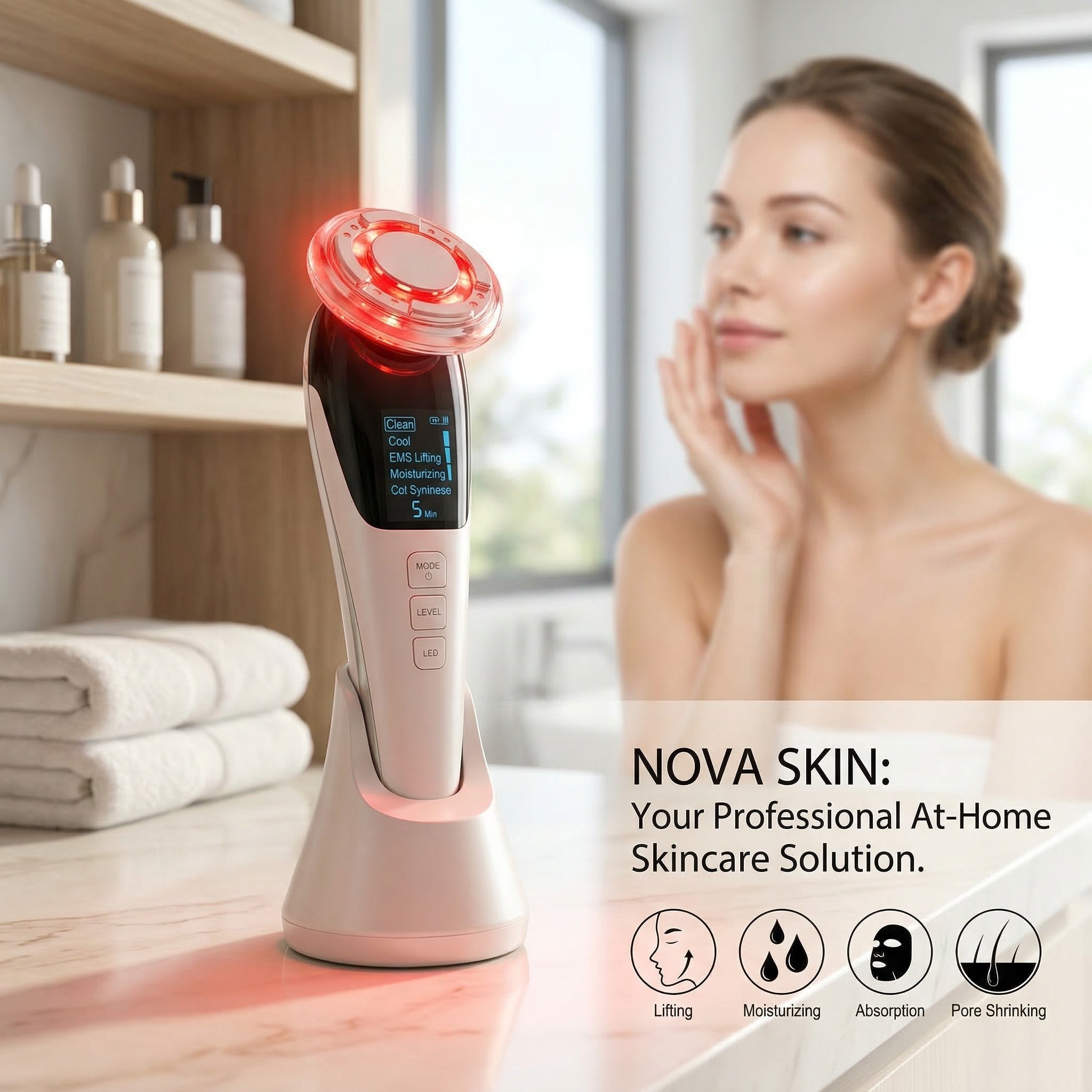 NovaSkin Ultrasonic Glow Massager